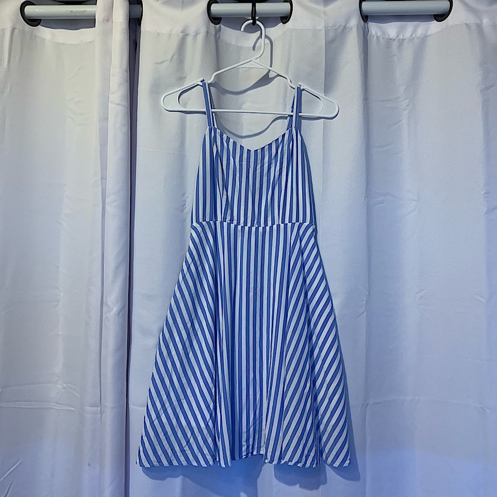 OLD NAVY White & Blue Stripped Dress